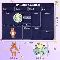 Mon premier calendrier quotidien pour les enfants d'âge préscolaire, un incontournable pour la salle de classe, centre d'apprentissage pour la période en cercle, tableau des jours et de la semaine, éducation des tout-petits