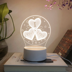 <span class=keywords><strong>Luz</strong></span> nocturna 3D personalizada para regalo de niños, decoración de dormitorio, lámpara de escritorio de mesa acrílica Led - Product Image 3