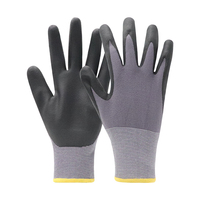 MEIJI EN388 Gants de sécurité Gants industriels respirants en tricot de polyester et latex, enduits de mousse micro-mousse, antidérapants et résistants à l'huile