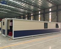 Maison conteneur pliable portable 4 lits, extensible, pour logements temporaires des employés sur site, camps d'usine