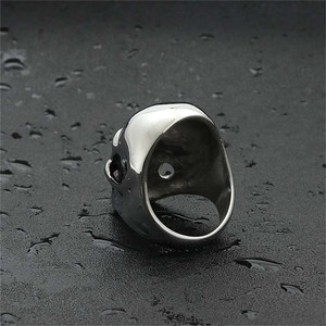 Skeleton Skull <b>Ring</b> <b>Silver</b> Men's Punk Style Retro Fashion Jewelry 260109 - Product Image 3