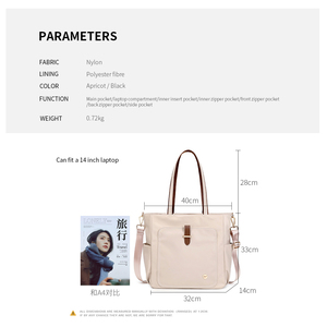 Özel logo yeni moda alışveriş çantası kadınlar için naylon çanta alışveriş ve ofis bayan için yüksek kalite - Product Image 2