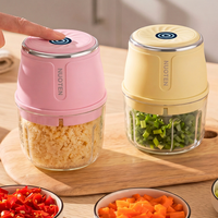 Elektrische groentehakker mini-voedselprocessor USB oplaadbaar knoflook-vleesmolen uienhakker keuken gadget