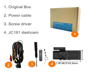 JIMI JC181 2K 1080 doppia fotocamera Live streaming Wifi Hotspot Dashcam GPS Tracking Mini 4G auto Gps Tracker Dash <span class=keywords><strong>Cam</strong></span> - Product Image 6