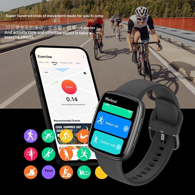 GTX20 Smartwatch IP68 Waterproof with for Calling Heart Rate Blood Oxygen Sleep Tracking AMOLED Display Silicone Gel Band