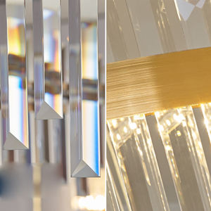 Lámpara colgante de <span class=keywords><strong>Murano</strong></span> para sala de estar, luz Led de cristal moderna de lujo, redonda, negra, creativa, nórdica - Product Image 3