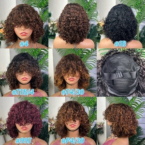 วิกผมแบบฟรินจ์ลอนน้ำ ขายส่ง ผมแท้ 100% - Product Image 2