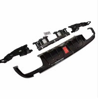 Diffuseur W205 ABS Diffuseur de pare-chocs arrière Noir Becquet arrière avec embouts d'échappement pour Mercedes Benz Classe C W205 2015-2021 Sport