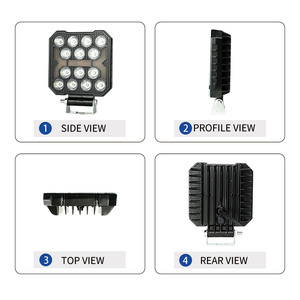 Liuhjg đèn phụ trợ cho xe máy 14 ống kính trắng và màu vàng khẩu độ <span class=keywords><strong>LED</strong></span> làm việc ánh sáng thiết kế mới Đèn lái xe - Product Image 5