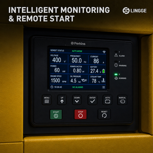Gruppo Elettrogeno Diesel Silenzioso 60kW 75kVA con Motore Perkins Trifase 480V Avvio Remoto ATS per Backup Industriale - Product Image 4