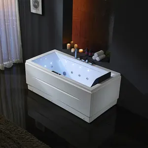 Bồn Tắm Xoáy Mát Xa Spa Bằng Acrylic Đèn LED Hai Người Bán Chạy