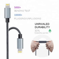 A-BST kabel USB A ke L pengisi daya MFI kabel Usb C48 C89 chip asli Mfi kabel pengisi daya bersertifikat untuk iPhone 16/15