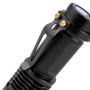 알루미늄 충전식 포켓 작은 싼 포켓 플래시 라이트 저렴한 미니 줌 손전등 세트 플라스틱 상자 - Product Image 4