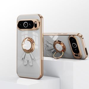 เคสติดรถยนต์แม่เหล็กโครเมียมสำหรับ <span class=keywords><strong>Google</strong></span> Pixel 9/9 Pro/ 8A, สำหรับ Galaxy A25 A35 A55 6D นักบินอวกาศเคสพร้อมที่จับ - Product Image 5