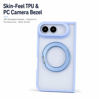 Coque de téléphone pliable pour iPhone Duo, fine, avec béquille rotative, anti-rayures, en acrylique dépoli, toucher soyeux, protection TPU, vente en gros