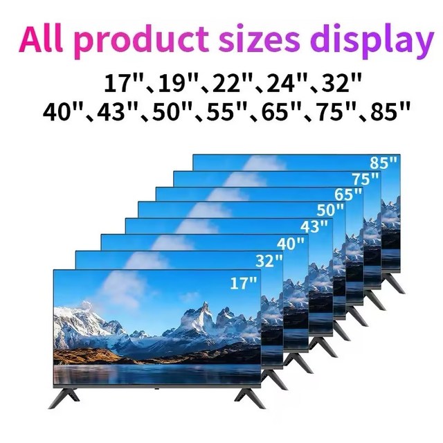 System Customized 100 Inch Large Screen 75-inch 4K Smart TV 55-inch Tempered Glass Explosion-proof Color TV 43 Inch LCD TV