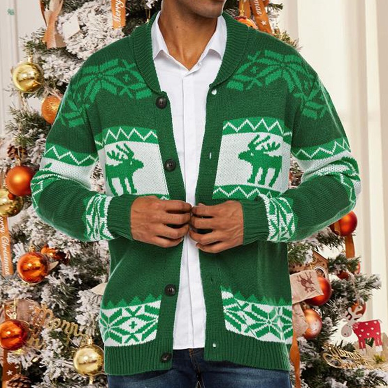 Christmas Reindeer Slim Fit Ugly Christmas Sweater Cut Out XXXL