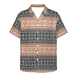 Camisa personalizada de fábrica para hombres, camisa con estampado de tatuaje Tribal, polígono, sublimar, manga corta, diseño Tongan, venta directa de fábrica - Product Image 1