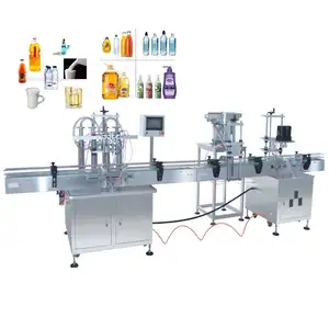 High Accuracy Automatic 4 Heads Straight Line Liquid Filling Machine