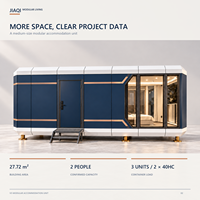 Capsule spatiale de luxe modulaire personnalisée à marque privée, en gros, pour projets de développement de centres de bien-être et de retraite