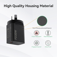 Chargeur rapide Merryking AU 30W certifié RCM USB-C, chargeur mural australien 30W PD pour ordinateur portable et téléphone portable