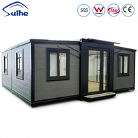Maison modulaire préfabriquée extensible avec cuisine, salle de bain, salon et atelier - Style villa