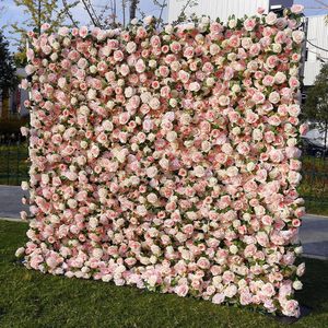 Arco de Boda Decorativo con Flores Artificiales de Champán Hechas a Mano, Pared de Rosas de Tela de Seda Premium para una Romántica Despedida de Soltera, Decoración para Cuarto de Bebé - Product Image 1