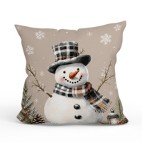 Housse de coussin décorative vintage Atelier du Père Noël pour canapé et décoration intérieure