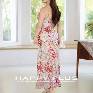 Vestido Halter con Estampado Floral para Mujer Talla Grande Runqi, Cintura Natural, Silueta Trompeta, Vestido Rosa N9268 - Product Image 5