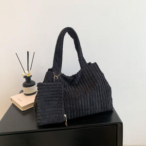 2024 bolsos de mano de pana para mujer, bolsos de mensajero integrados para el trabajo, almuerzo, viajes y compras, bolso de mano para mujer - Product Image 3