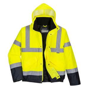 PORTWEST - S266YNRXS Chaqueta bomber azul marino/amarillo de dos tonos Hi-vis-EAN 5036108317998 ROPA DE TRABAJO DE LA HI-VIS - Product Image 1