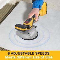 Outil de vibration de carreaux pour batterie 21V, machine de nivellement de carreaux à 8 vitesses, ventouse, affichage numérique, max 25000 tr/min