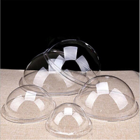 Couvre-gâteau en plastique PS transparent écologique pour buffet de restaurant, diamètre 26 cm, boîte alimentaire de table pour biscuits et desserts