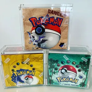 Boîte de rangement personnalisée en plexiglas pour jeux de cartes à collectionner Boîte d'appoint magnétique en acrylique transparent pour Pokemon