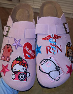 Chaussures en daim de haute qualité conçues par des designers, sabots et sabots en liège pour femmes, pantoufles de luxe - Product Image 5