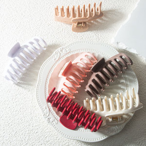 Soft Rubber Shark <b>Clip</b> Pink Blue Khaki White Off-White Dark Brown Red Daily Use Gripper Hair <b>Clip</b> Headdress Baking Paint - Product Image 1