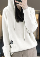 Sweat-shirt en tricot à capuche à la mode pour femmes 24 veste coupe ample populaire pour le printemps automne hiver avec techniques imprimées à la conception doublée
