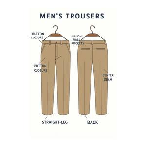 Mens Cotton Stretch Pants 98 Percent Cotton Slim Fit Casual <b>Trousers</b> Comfortable Everyday Wear Smart Casual Office <b>Travel</b> - Product Image 5