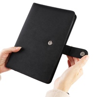 Carpeta de cuero A4 A5 para negocios, organizador de documentos, papelería de oficina