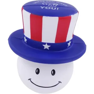 Topi gila patriotik Promo penghilang stres PU/bola stres/mainan stres