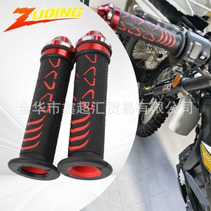 ZUQING <b>Motorcycle</b> Handlebar <b>Grip</b> CNC Aluminum Alloy Rubber Anti Slip Black Yellow For <b>Motorcycle</b> Riding Accessory - Product Image 2