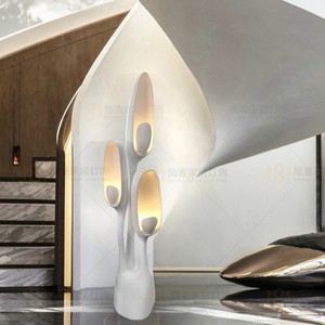 Lampadaire minimaliste nordique avec source de lumière LED et interrupteur, idéal pour salon, chambre, bureau, maison, design artistique - Product Image 1