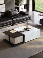 Multifunktionaler Rechteckiger Marmor-Couchtisch, Modern und Schlicht für Kleine Wohnungen, Luxuriöses Wohnzimmer-Accessoire für den Haushalt