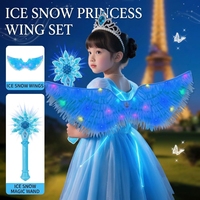 Ailes d'ange lumineuses à LED, accessoire portable pour filles, pour Noël, Diwali, la fête des mères, anniversaire, Halloween