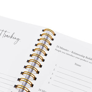 Ciclo di 90 giorni per nuove abitudini rivista stampa personalizzata Planner con copertina rigida a spirale dorata - Product Image 5