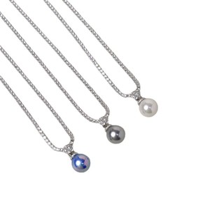 Shining <strong>Diana</strong> Luxury Ginky Stars Shattered Silver Flash Zircon Clavicle Chain Pearl Necklace Light Women's Girlfriend Jenny - Product Image 5