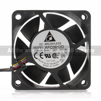 Original Delta 24V 48V DC12V 0.60A EC AC 60X60X25MM 6CM 6025 4 fils PWM contrôle de température haut Volume d'air AFC0612D ventilateur de refroidissement