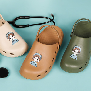 Sepatu Scrub <span class=keywords><strong>Clogs</strong></span> <span class=keywords><strong>EVA</strong></span> Anti-Slip Motif Kartun <span class=keywords><strong>2025</strong></span> untuk Perawat, Sepatu Medis Dokter Ruang Operasi, Sepatu Kesehatan Wanita dengan Tali Belakang - Product Image 1