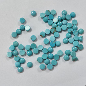ลูกปัดพลอยเทอร์ควอยซ์ธรรมชาติทรงกลมแบนสำหรับทำเครื่องประดับ - Product Image 6