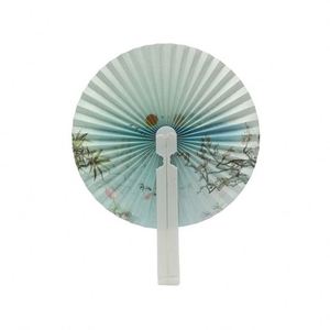 Abanicos Plegables de Papel Surtidos con Técnica Pintada, Mango de Plástico, Recuerdos para Fiestas, Abanico de Mano - Product Image 5